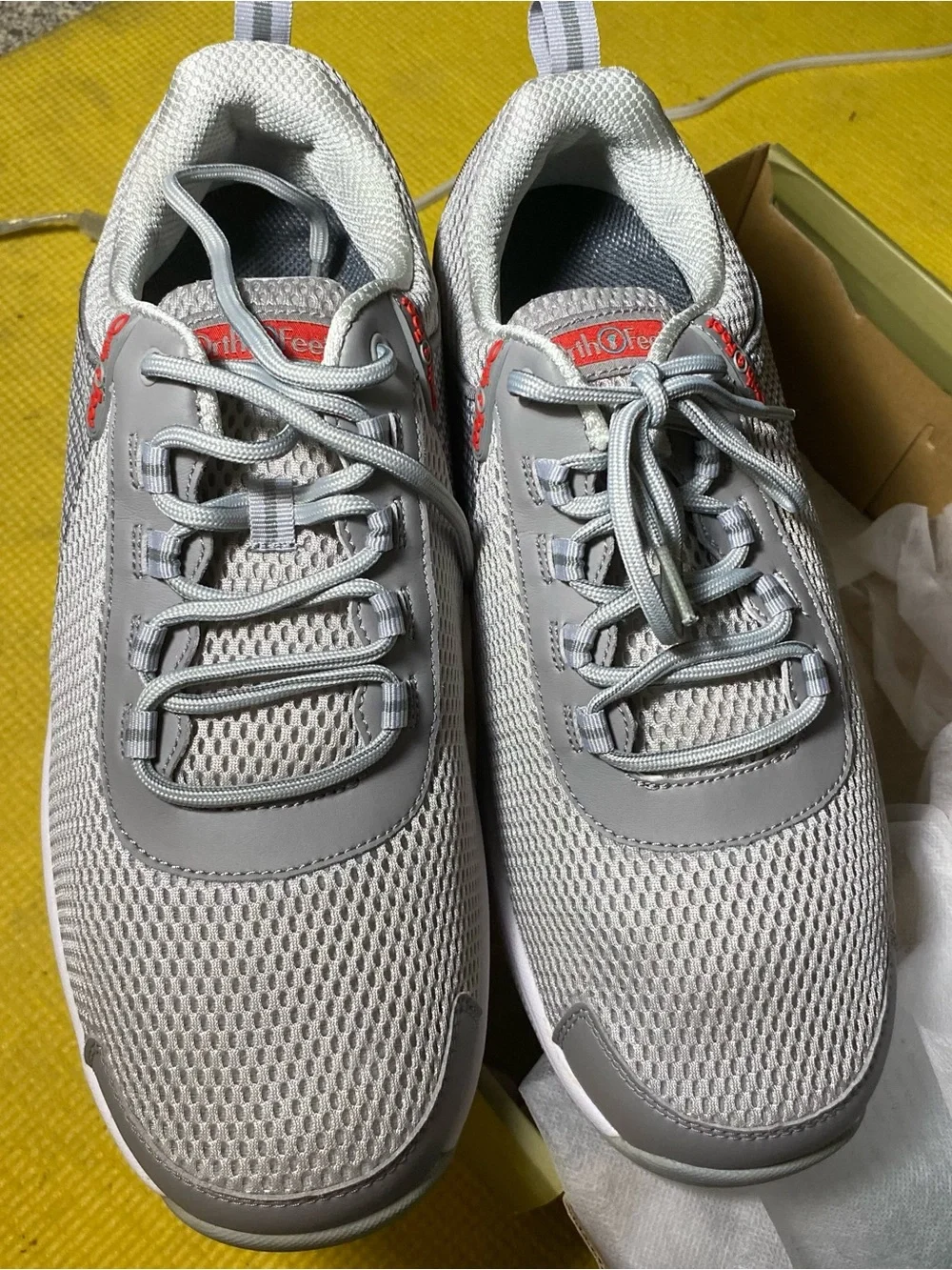 Orthofeet Edgewater 618 Mens 12 2E Wide Diabetic Stretch Knit Orthotic Shoes